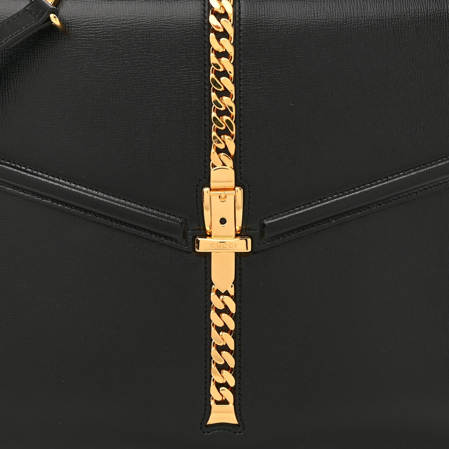 Textured Calfskin Medium Sylvie 1969 Top Handle Bag Black