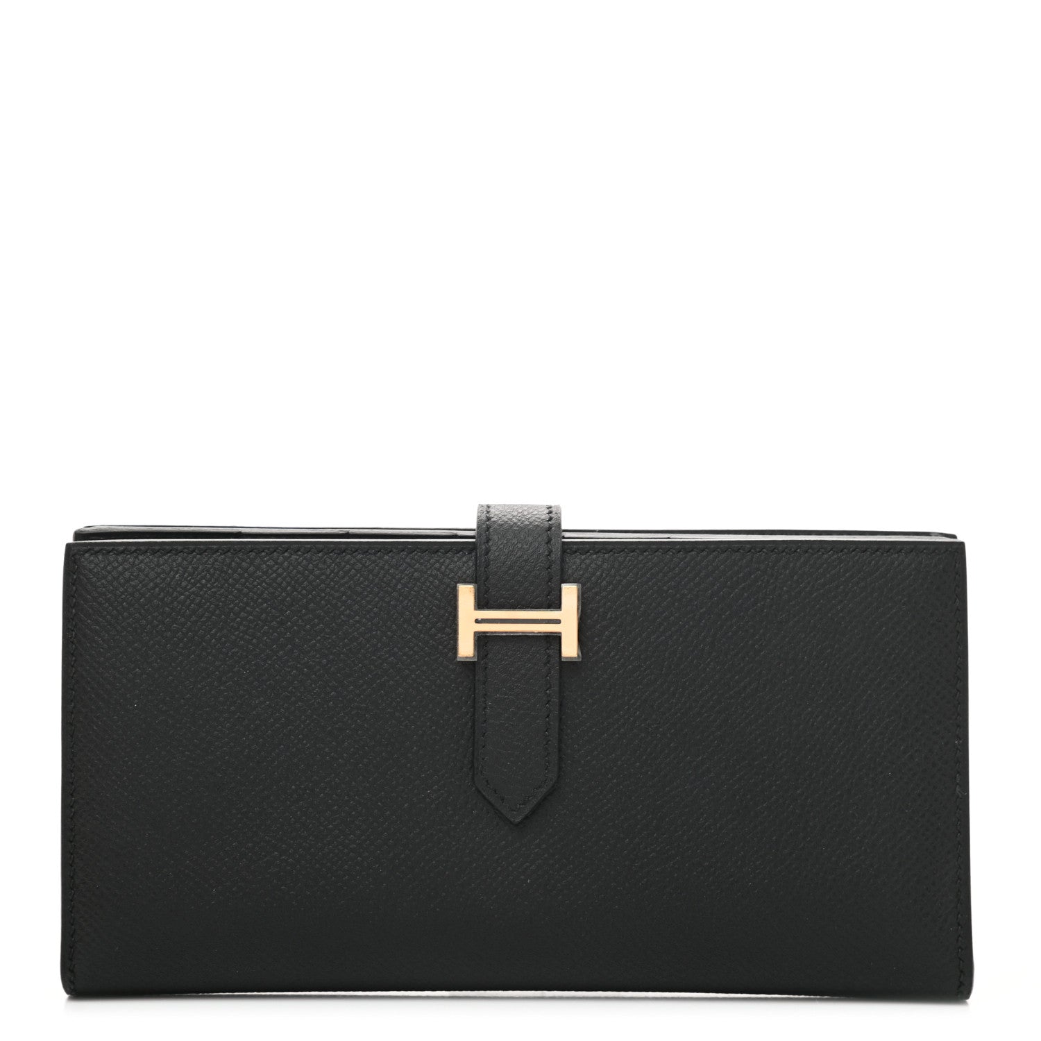 Hermes Epsom Bearn Gusset Wallet Black 1 of 7