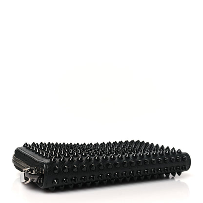 Christian Louboutin Calfskin Panettone Spiked Zip Around Wallet Black 4 of 7