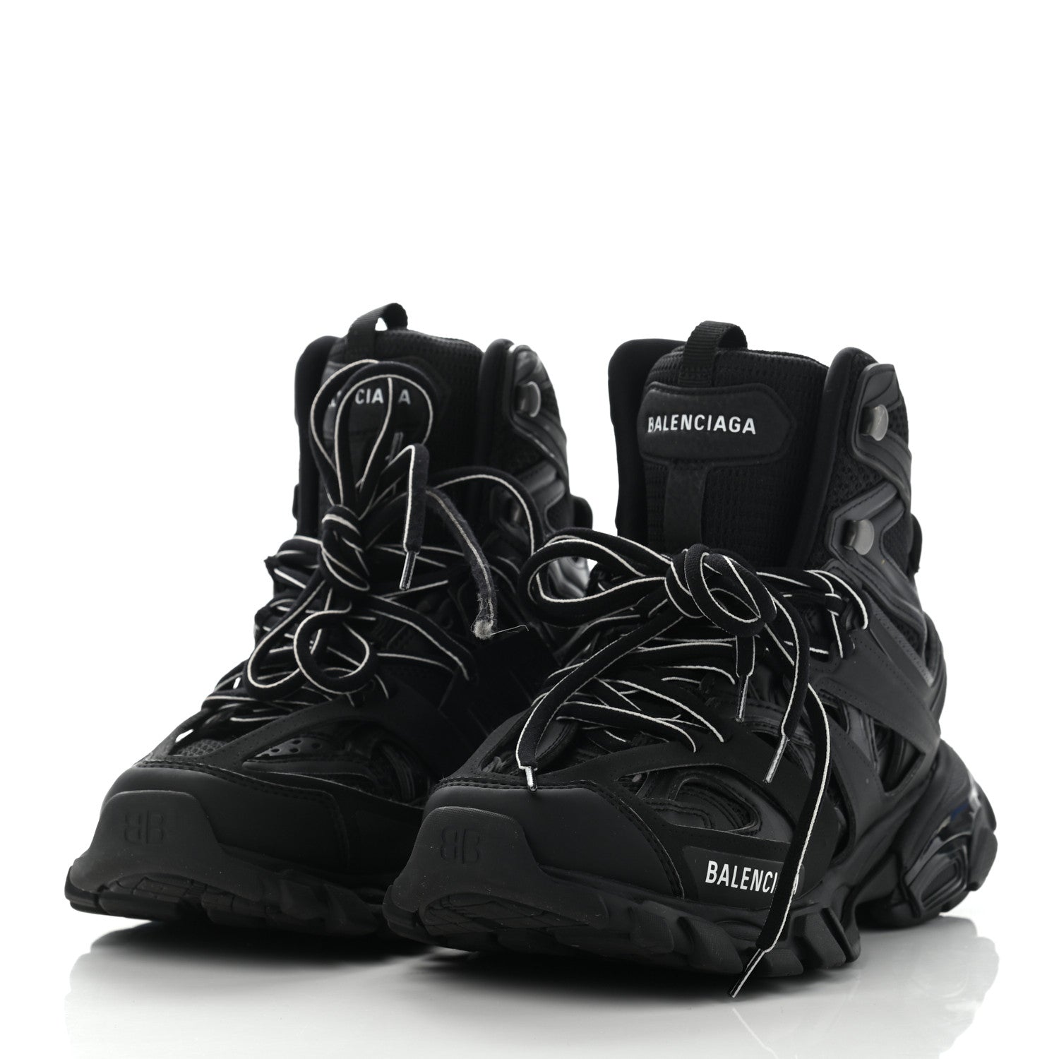 Balenciaga Mesh Nylon Womens Track Hike Sneakers 36 Black 3 of 14