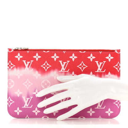 Louis Vuitton Monogram Escale Neverfull MM GM Pochette Rouge 2 of 11