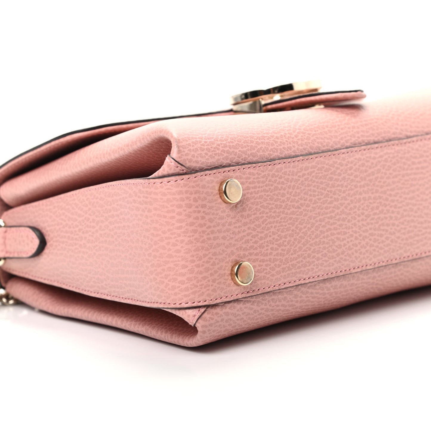 Dollar Calfskin Interlocking G Top Handle Shoulder Bag Soft Pink