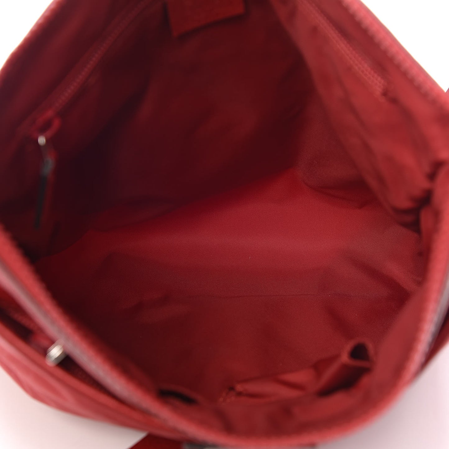 Nylon Monogram Dollar Calfskin Flat Messenger Bag Vibrant Red
