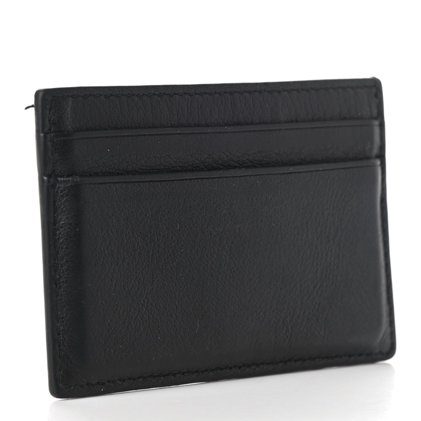 Smooth Calfskin Everyday Multi Card Case Black Fluo Yellow
