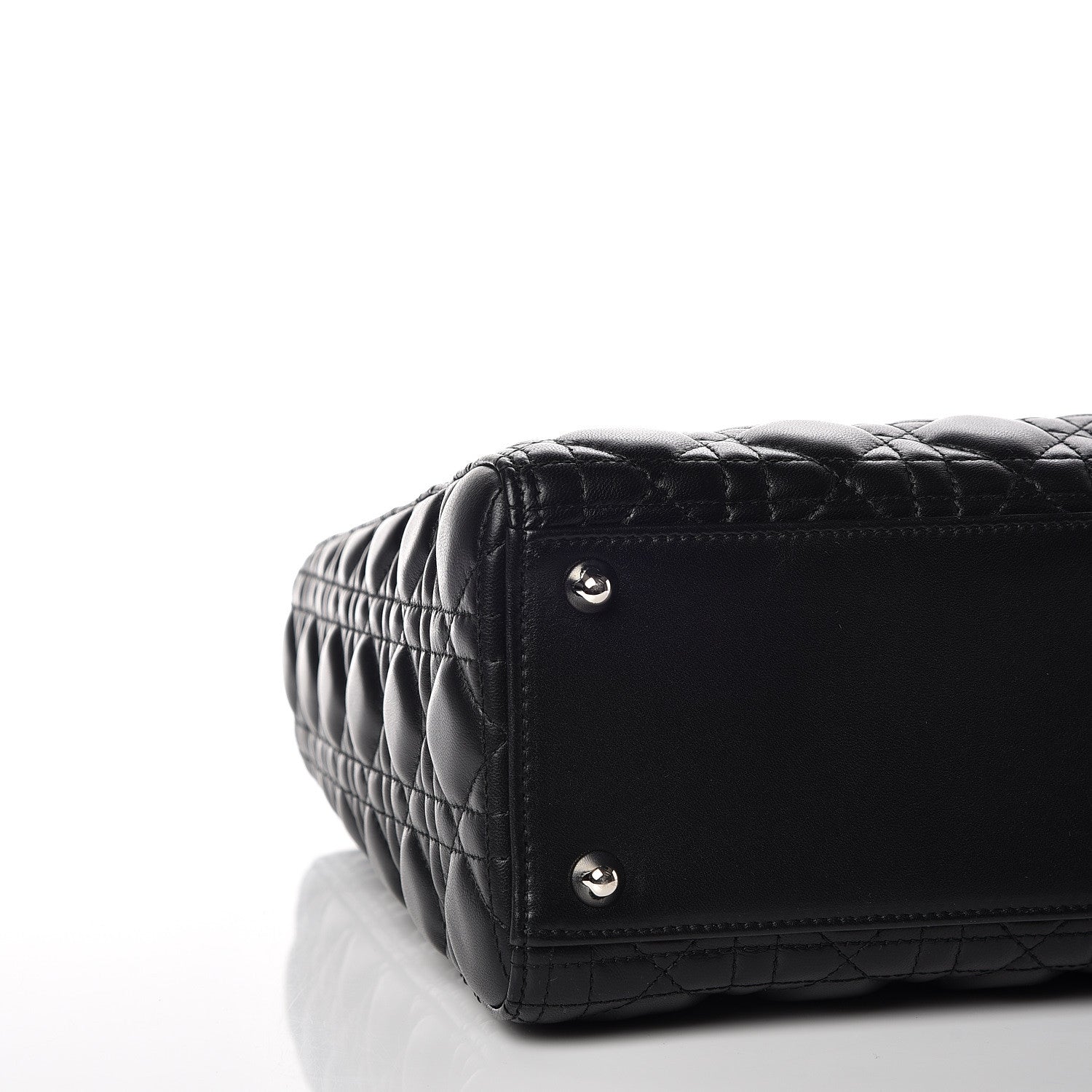 Christian Dior Lambskin Cannage Large Lady Dior Black 5 of 9
