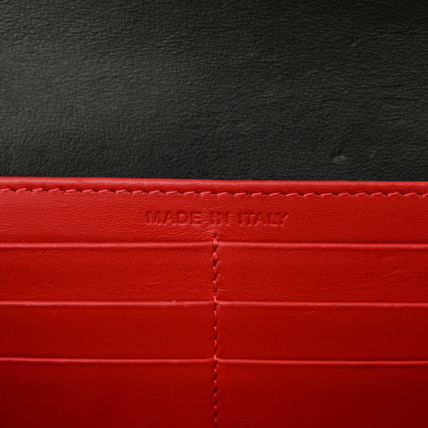 Calfskin Boudoir Chain Wallet Black