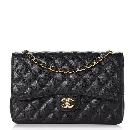 Chanel Caviar Quilted Jumbo Double Flap Black 1 of 9