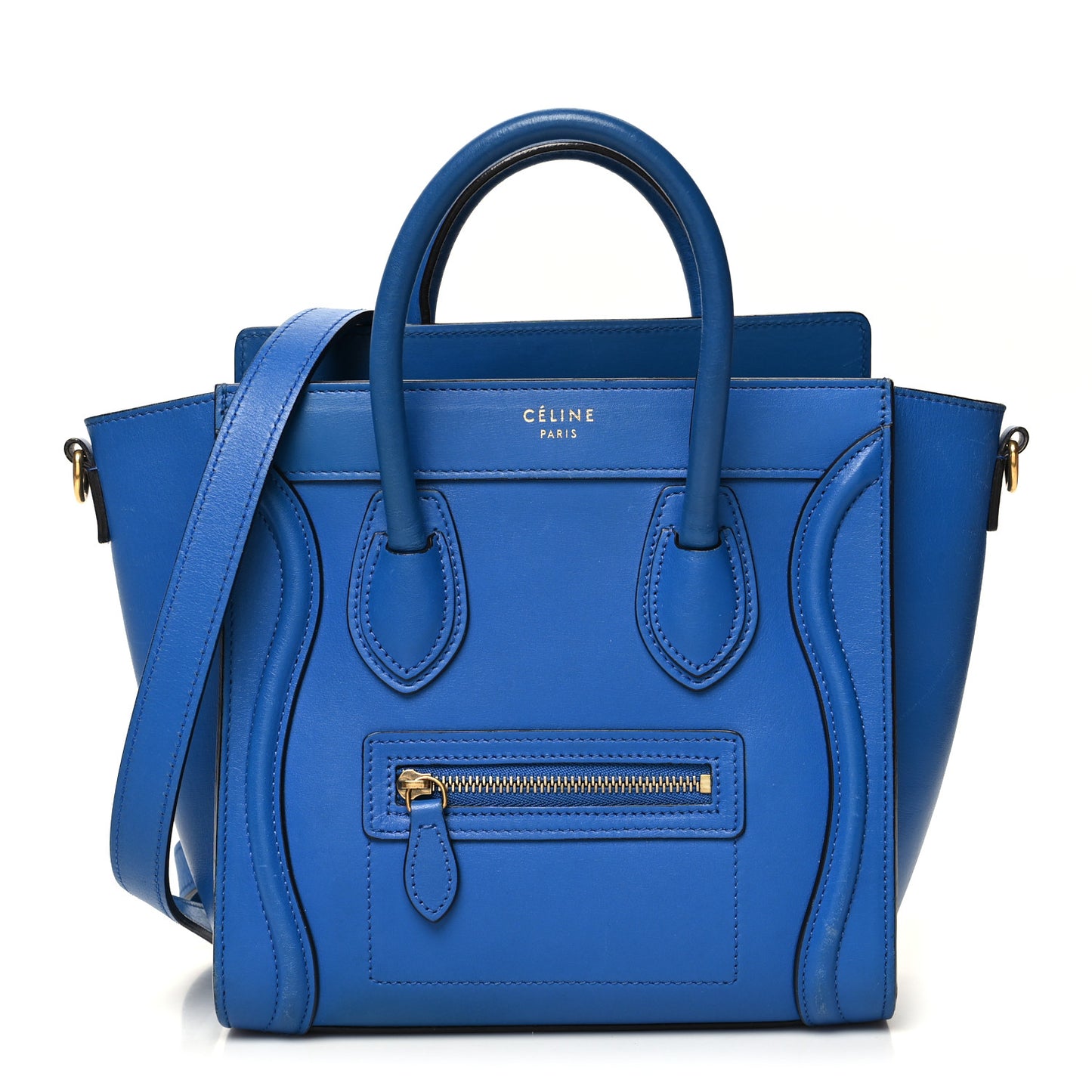 Smooth Calfskin Nano Luggage Royal Blue