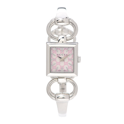 Gucci Stainless Steel Pink Mother of Pearl 19mm Tornabuoni Quartz Watch 1 of 6