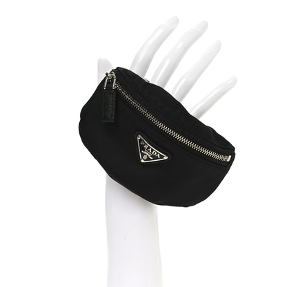 Prada Re-Nylon Travel Saffiano Metal Triangle Logo Mini Arm Pouch Black 2 of 6