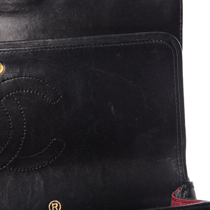 Chanel Lambskin Quilted Medium Double Flap Black 10 of 17