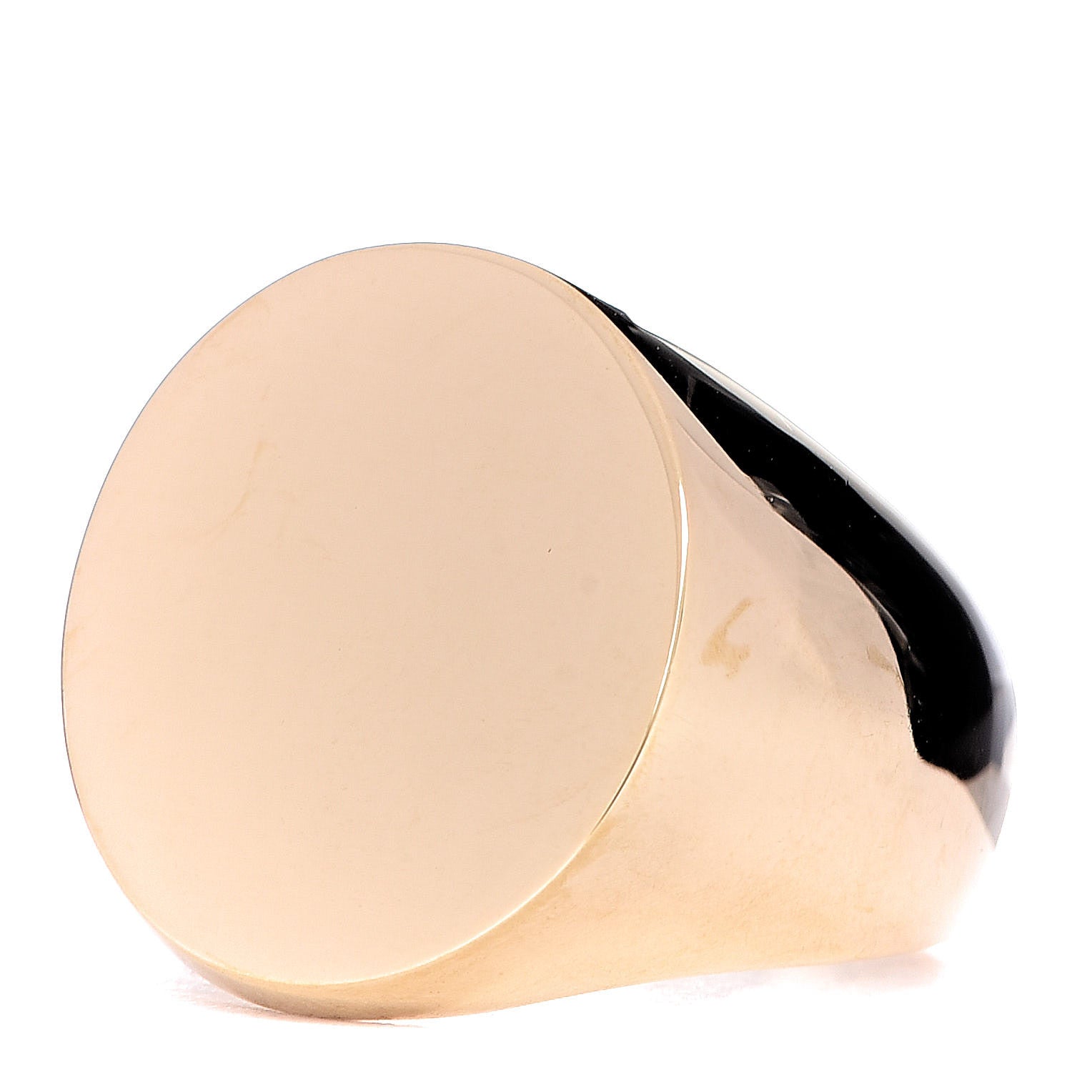 Tiffany 18K Yellow Gold Oval Signet Ring 54 6.75 3 of 6
