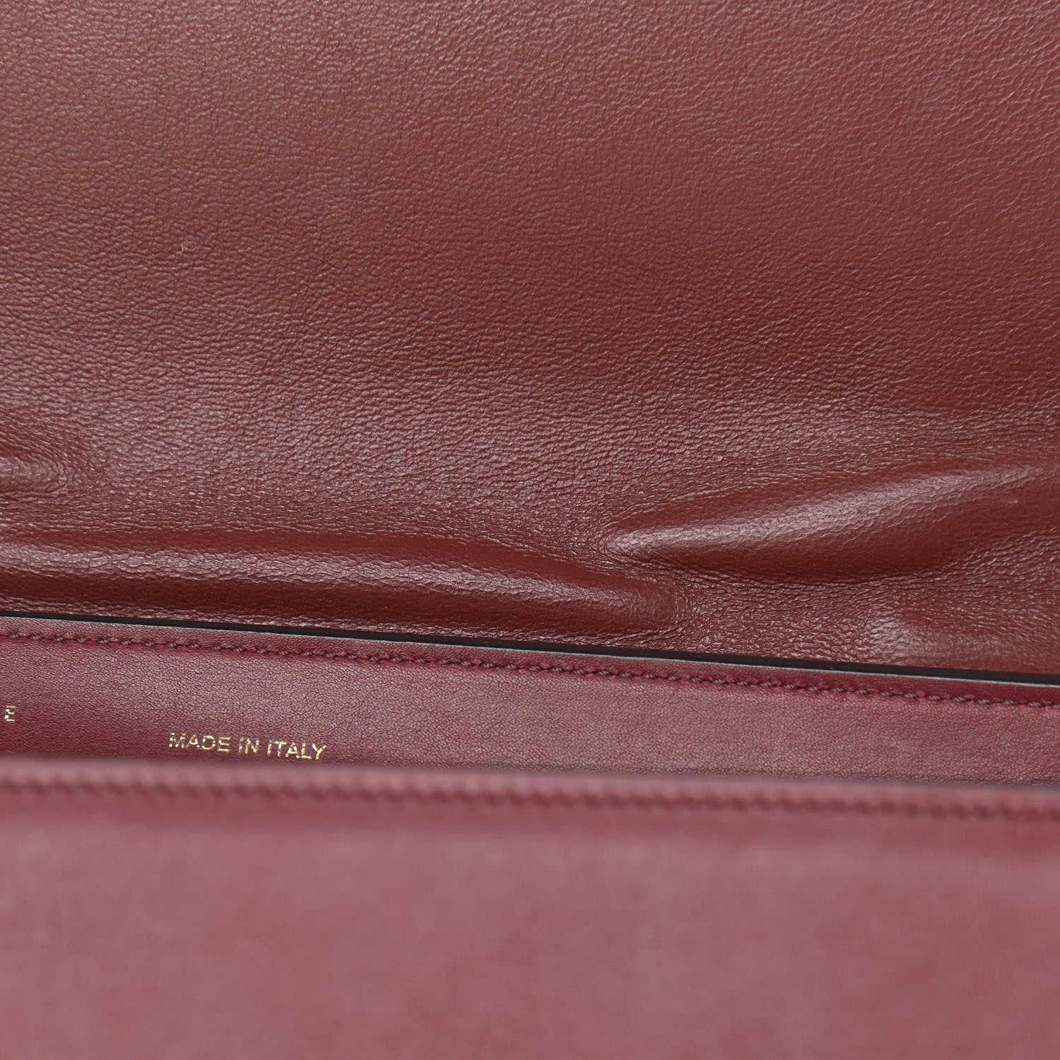 Celine Drummed Calfskin Suede Medium Trapeze Burgundy 13 of 16