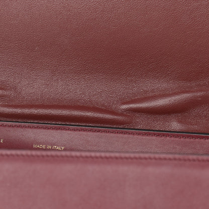 Celine Drummed Calfskin Suede Medium Trapeze Burgundy 13 of 16