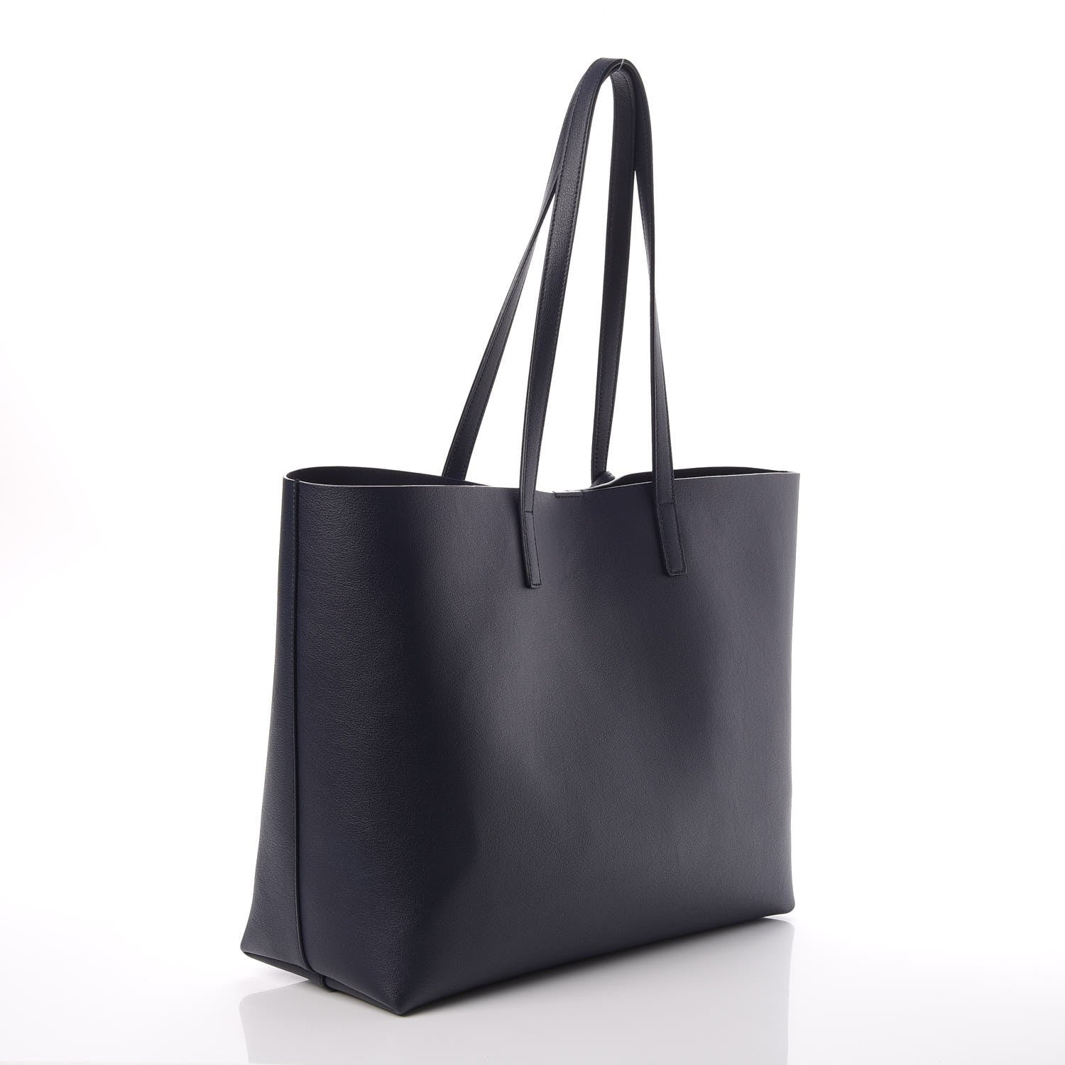 Saint Laurent Calfskin Large Shopping Tote Deep Marine 4 of 10