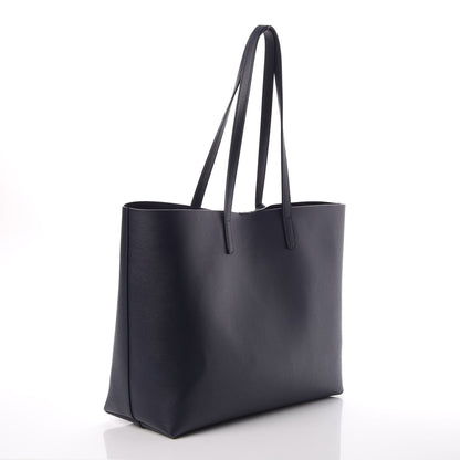 Saint Laurent Calfskin Large Shopping Tote Deep Marine 4 of 10