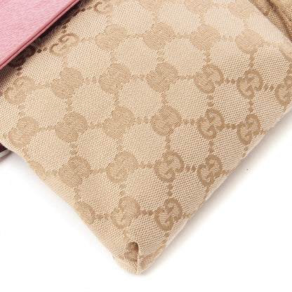 Gucci GG Monogram Web Double Pocket Belt Bag Pink 7 of 14
