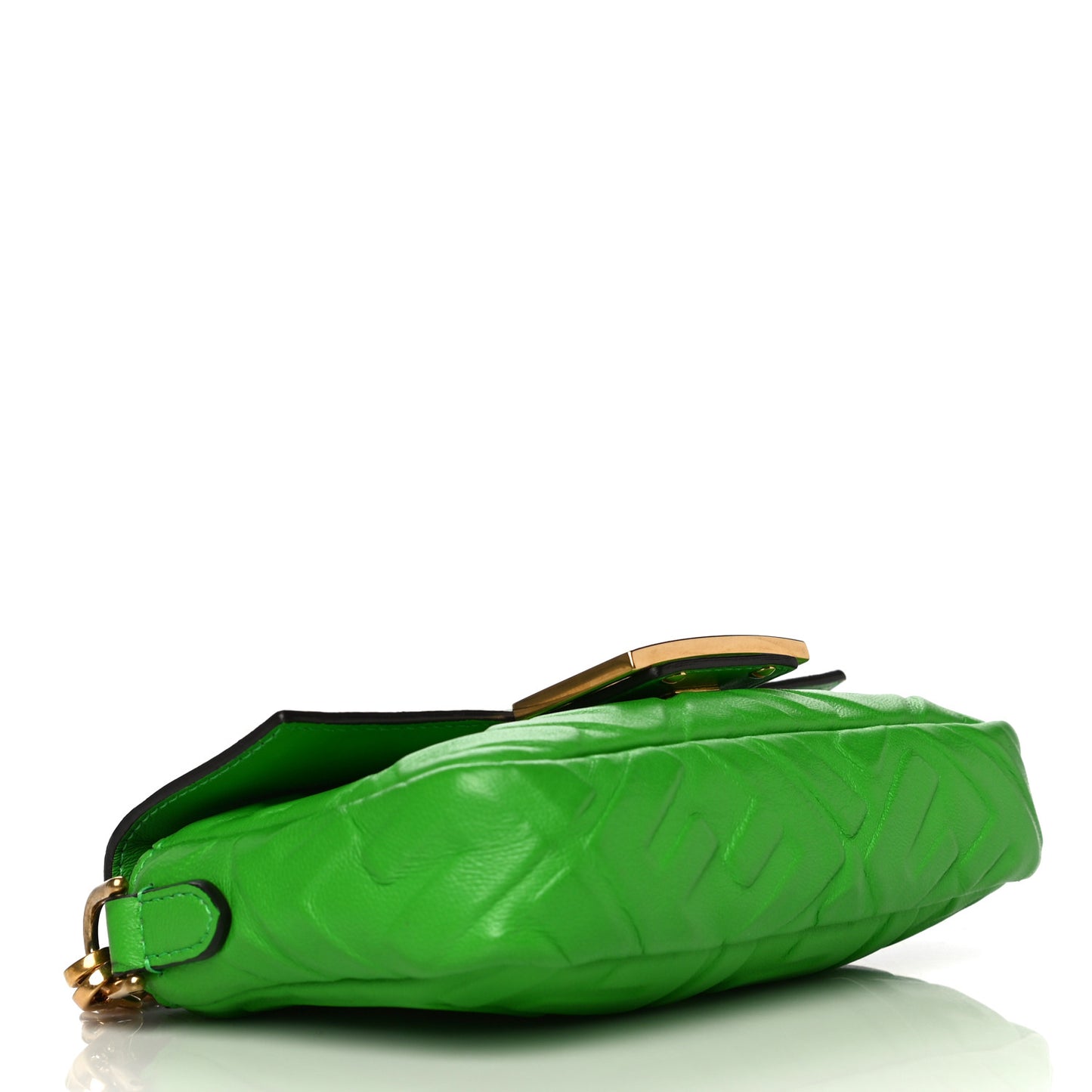 Nappa FF 1974 Embossed Mini Baguette Tomatillo