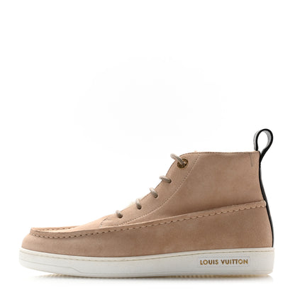 Louis Vuitton Suede Calfskin Minnea Sneaker Boot 38 Beige 1 of 10