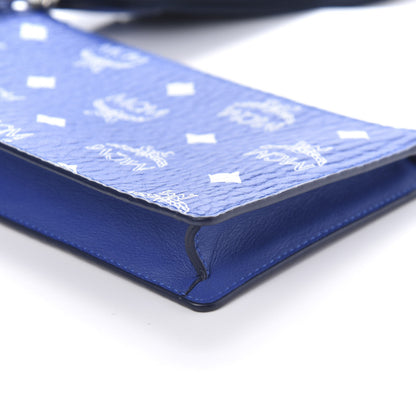 MCM Visetos Multifunction Pouch Blue 7 of 9