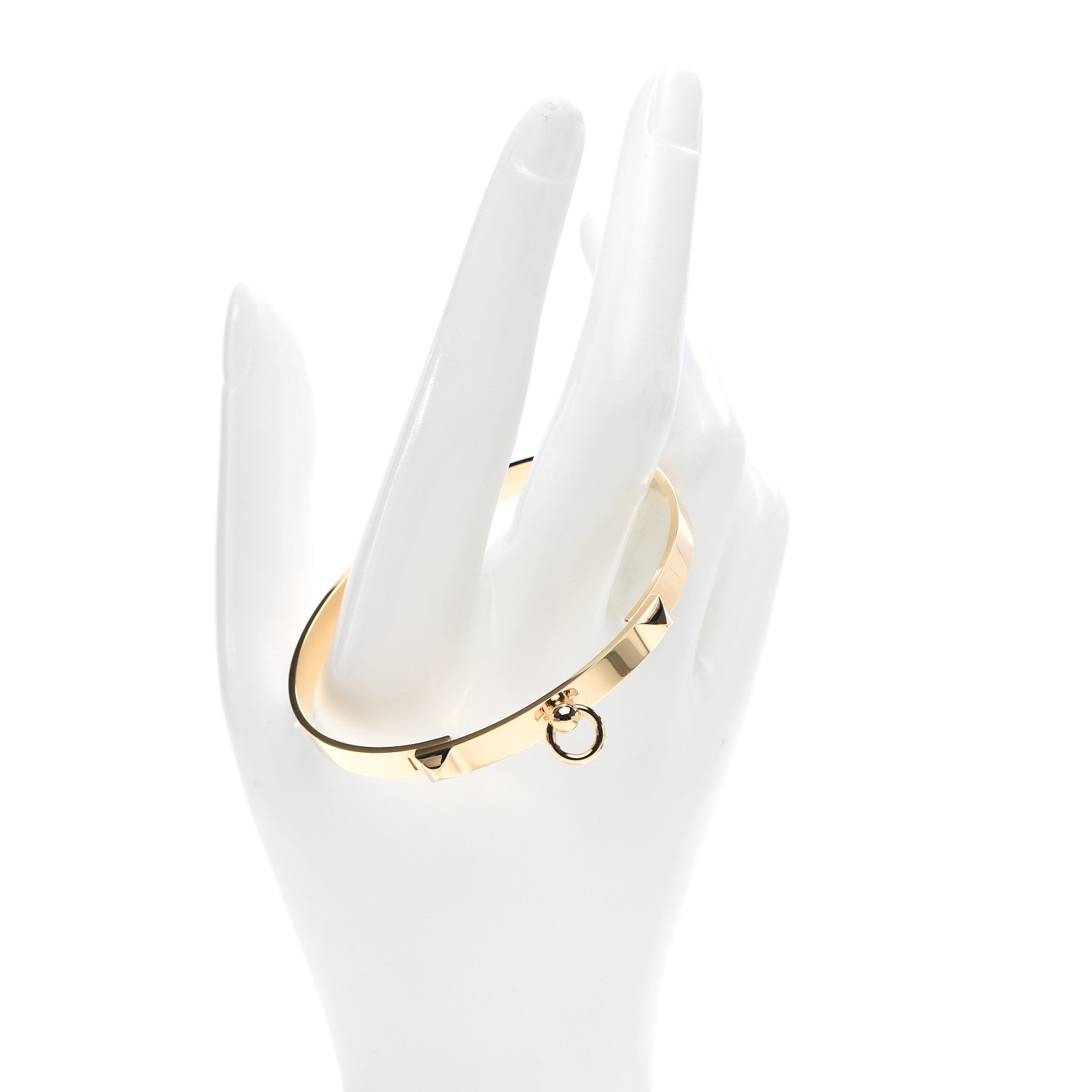 Hermes 18K Yellow Gold PM Collier De Chien Bracelet XL 2 of 6