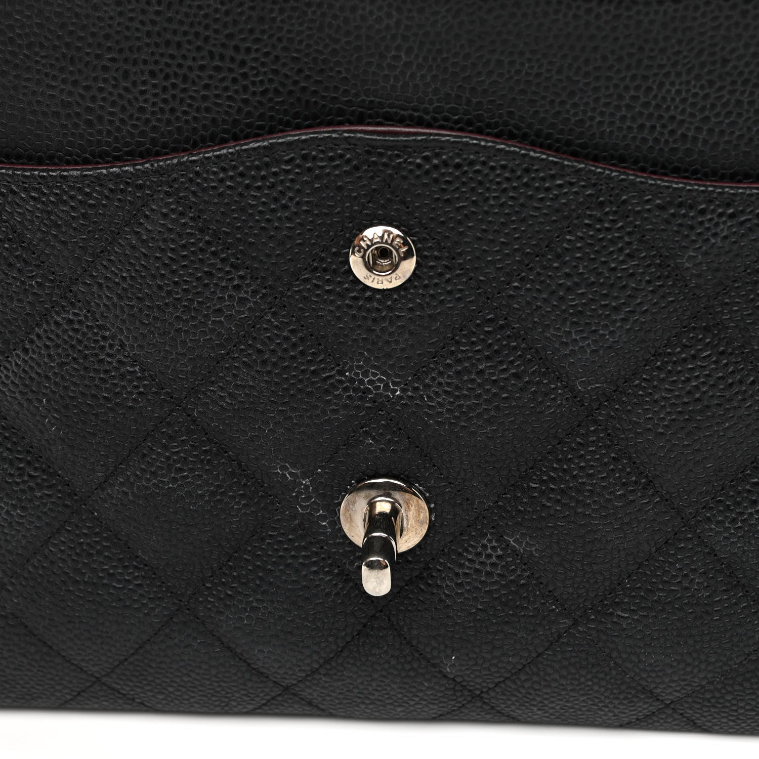 Chanel Caviar Quilted Jumbo Double Flap Black 13 of 14