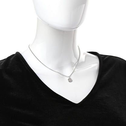 Hermes 18K White Gold Diamond Gambade Clou de Selle Pendant Necklace 2 of 6