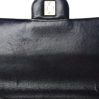 Chanel Lambskin Quilted Jumbo Single Flap Black 18 of 22