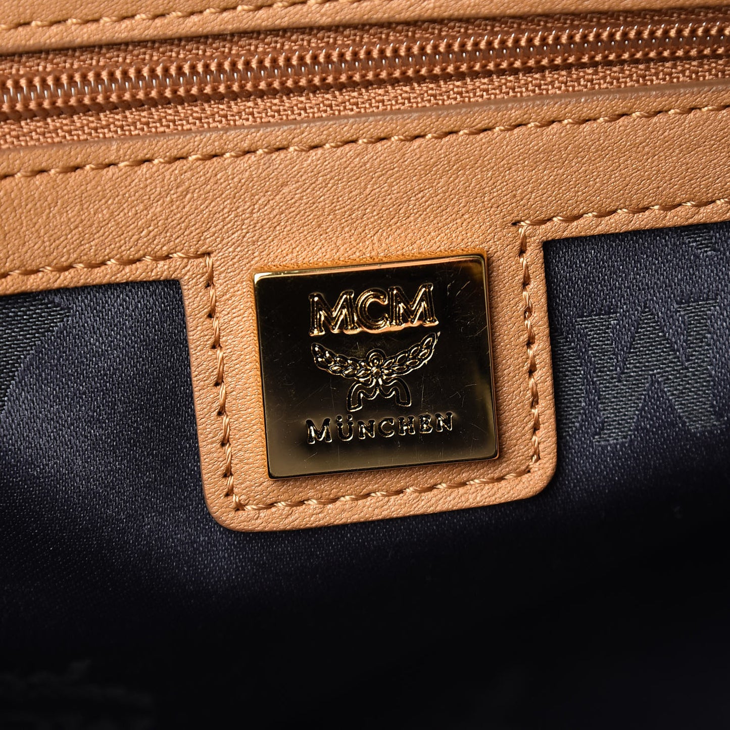 Visetos Studded Small Stark Backpack Cognac