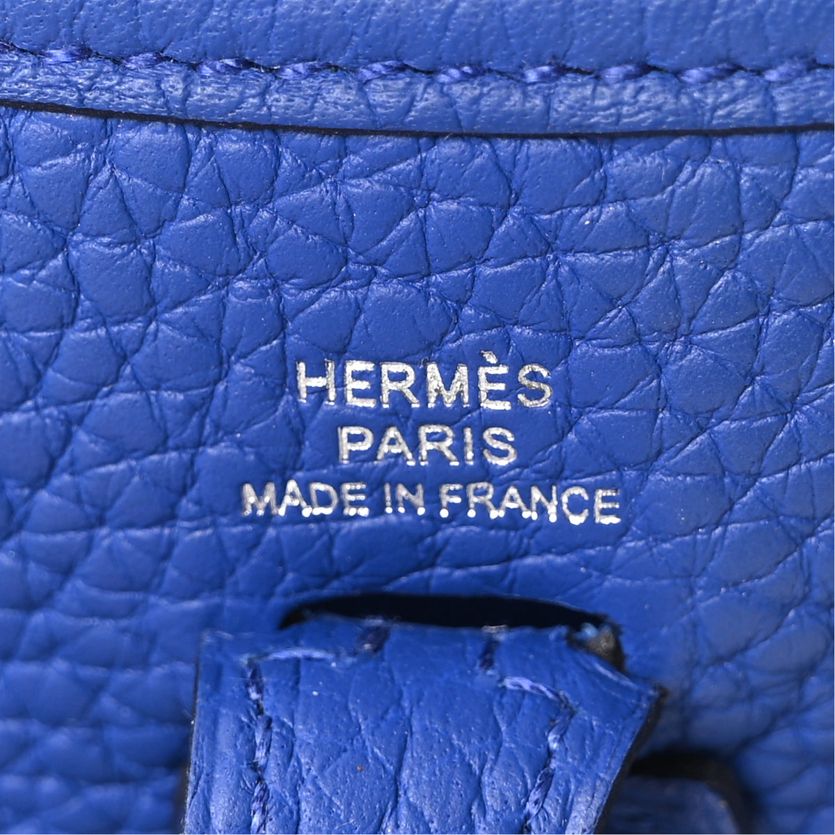Hermes Taurillon Clemence Maxi Quadrille Evelyne TPM Royal Bleu Bleu Bill Biscuit Rouge H 6 of 10