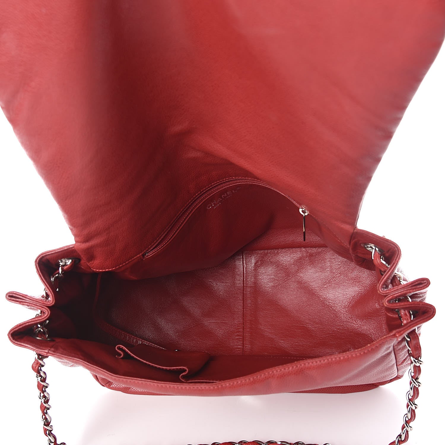 Chanel Caviar Timeless CC Accordion Flap Red 5 of 10