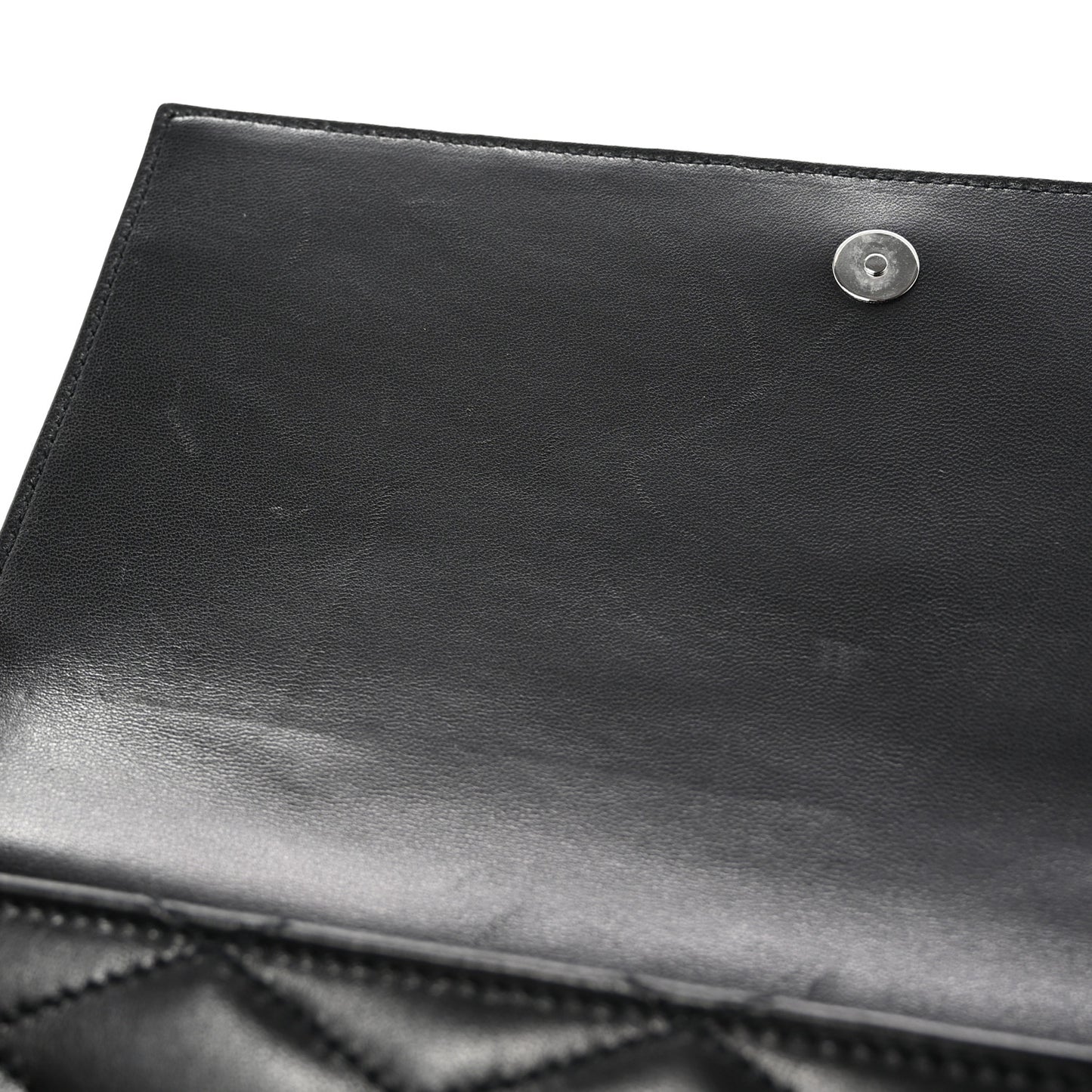 Lambskin Quilted Kate Clutch Black