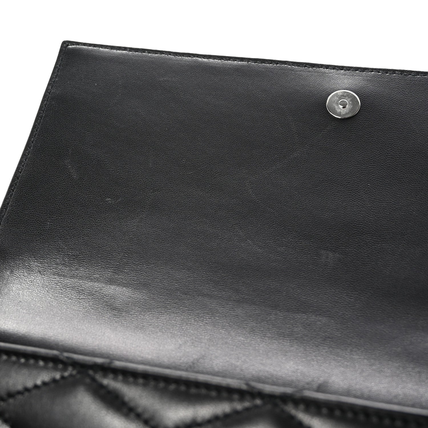 Saint Laurent Lambskin Quilted Kate Clutch Black 9 of 9