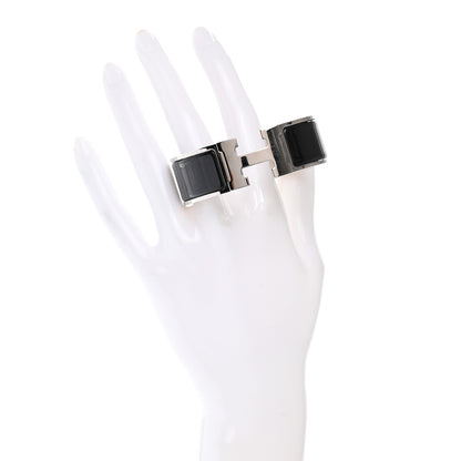 Hermes Enamel Wide Clic Clac H Bracelet PM Black 3 of 8