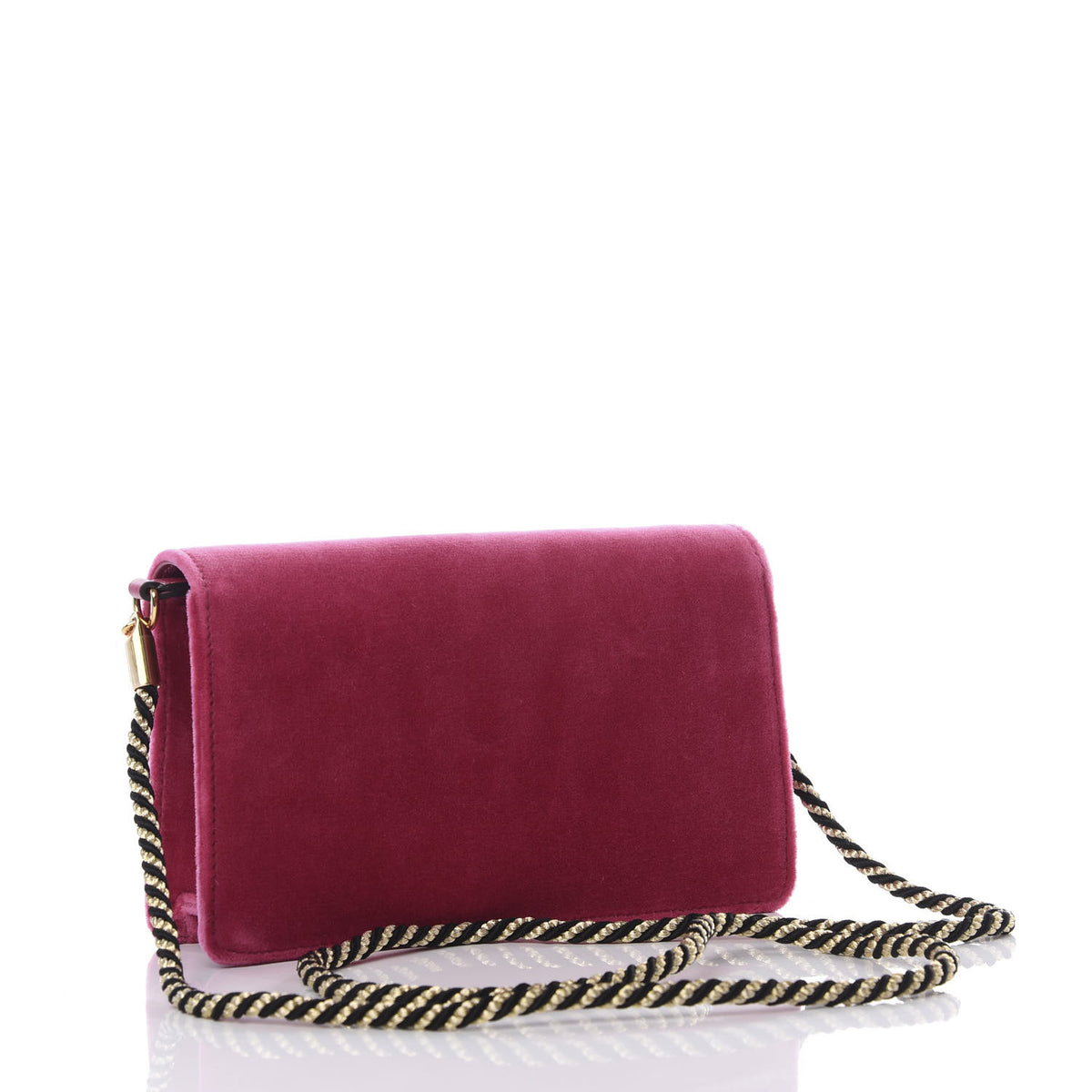 Gucci Velvet Crystal Square G Shoulder Bag Light Raspberry Rose 2 of 10