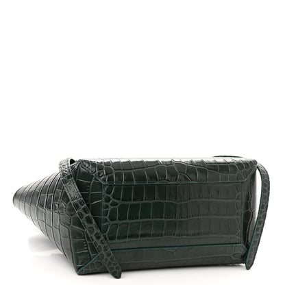 Celine Calfskin Crocodile Embossed Micro Belt Bag Amazone 4 of 10