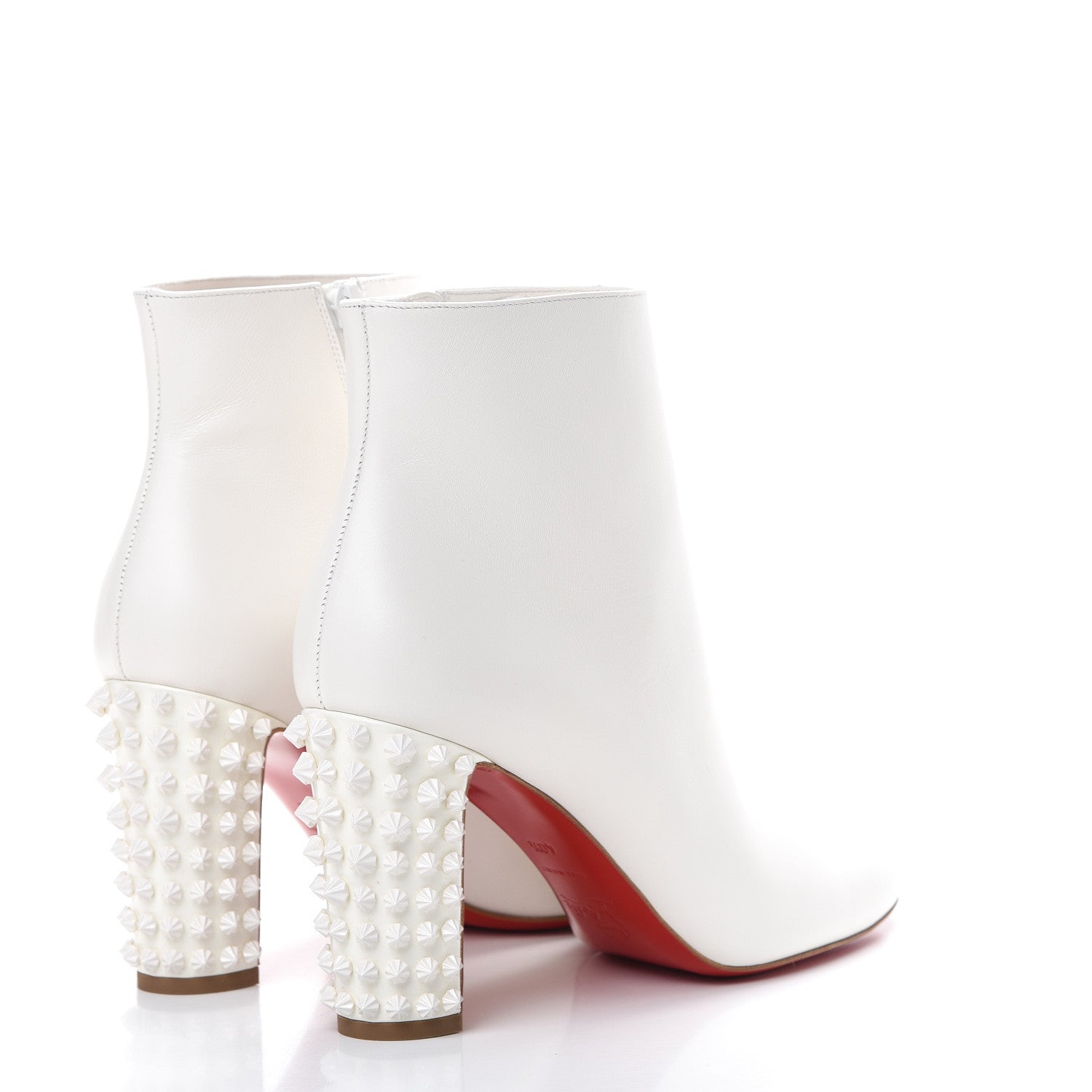 Christian Louboutin Smooth Calfskin Suzi Folk 85 Ankle Boots 40.5 White 4 of 12