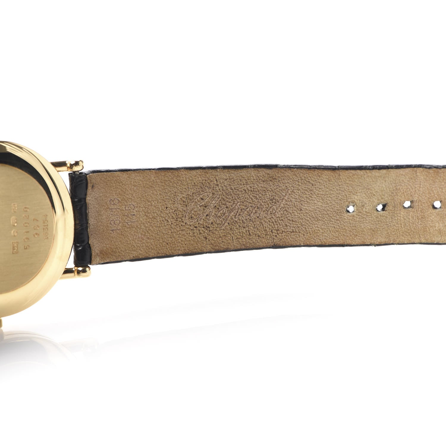 Chopard 18K Yellow Gold Alligator Diamond Bezel 34mm Classique Manual Winding Watch 5 of 8