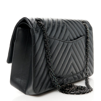 Chanel Aged Calfskin Chevron Quilted 2.55 Reissue 226 So Black 2 of 9