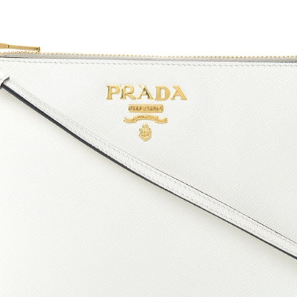 Prada Saffiano Small Flat Pouch Talco 7 of 9