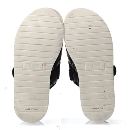 Christian Dior Oblique Jacquard Mens Alpha Sandals 42 Beige Black 4 of 4