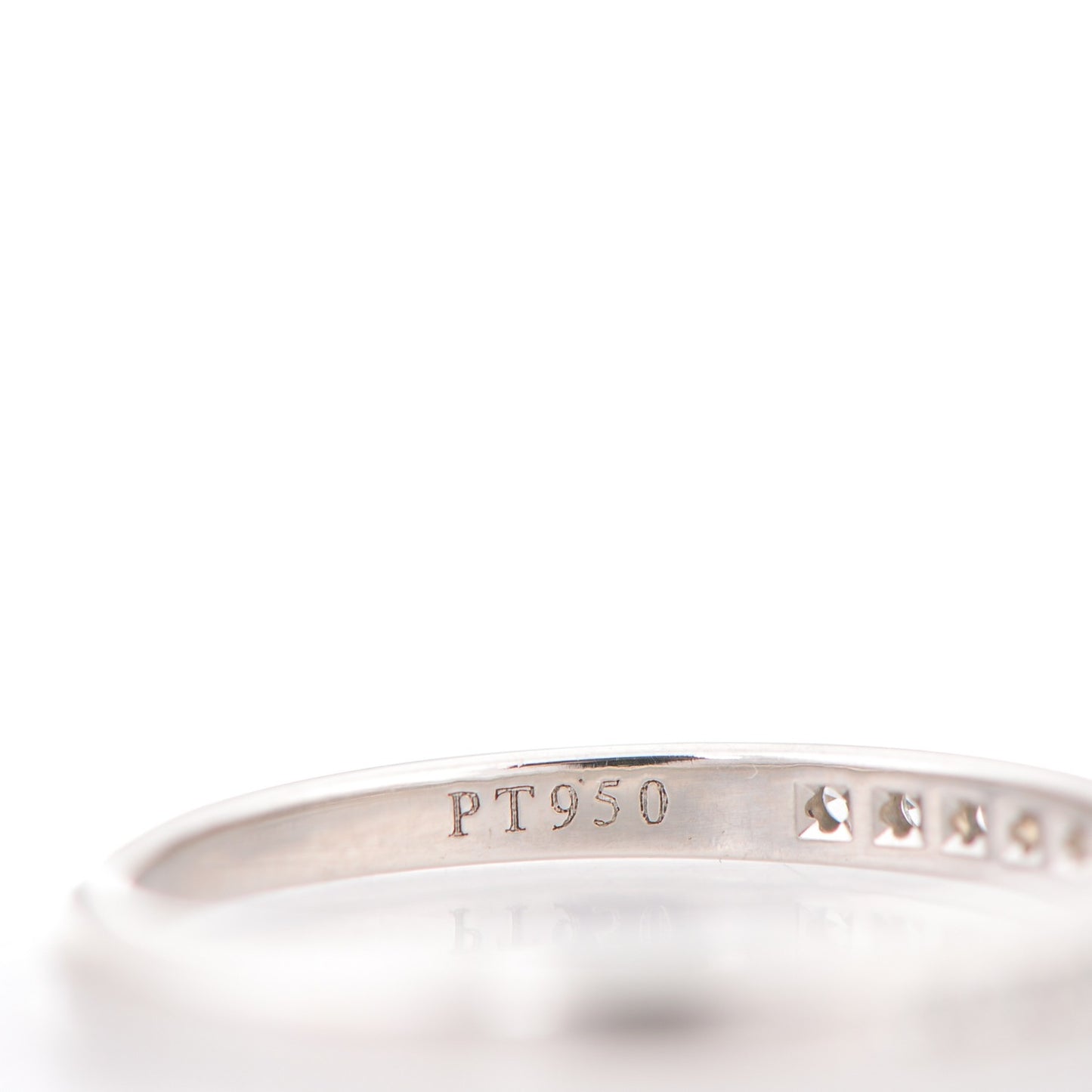 Platinum Diamond .15ctw Half Circle Wedding Band Ring 52 6