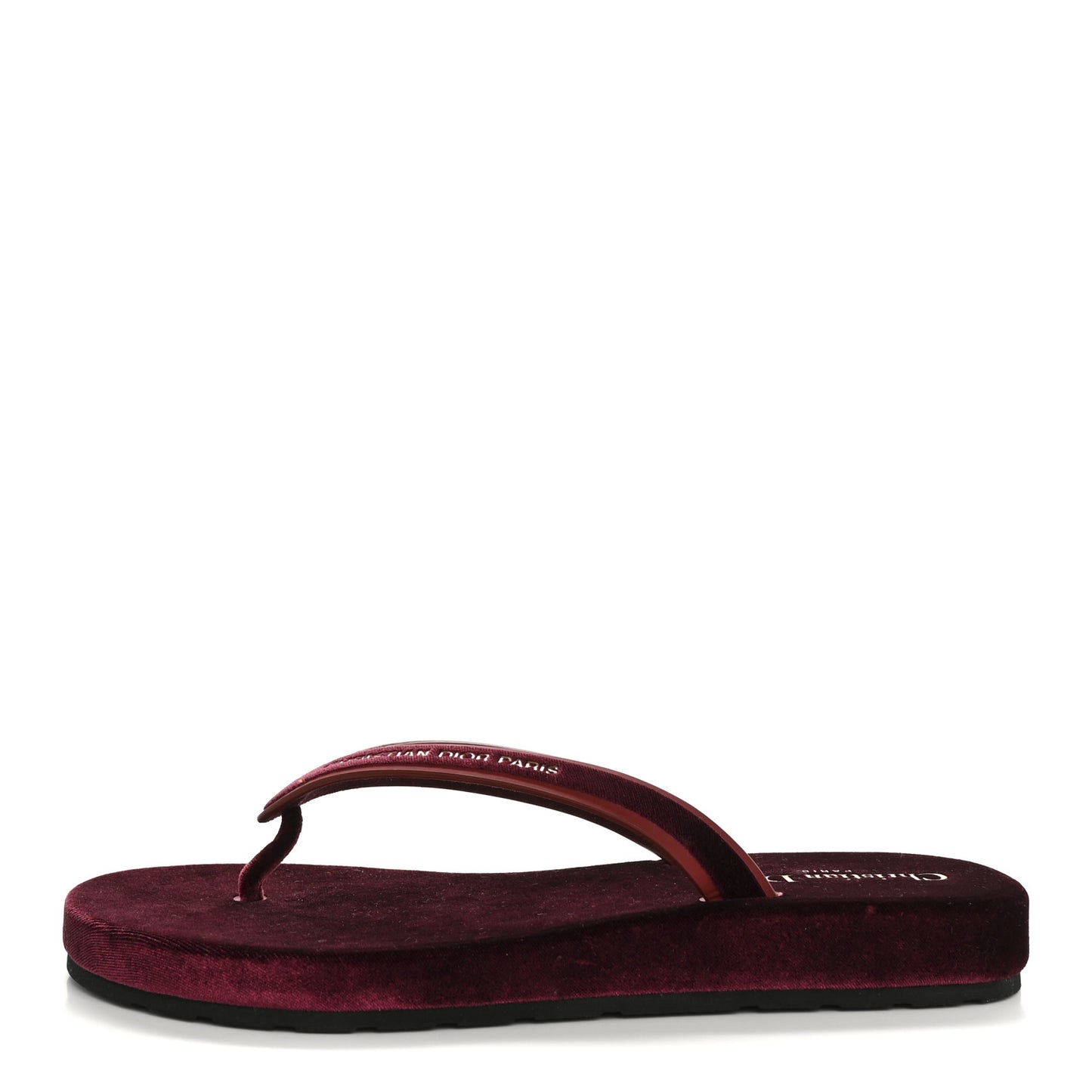 Velvet Diorsea Thong Sandals 39 Scarlet