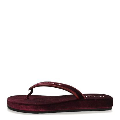 Christian Dior Velvet Diorsea Thong Sandals 39 Scarlet 1 of 10