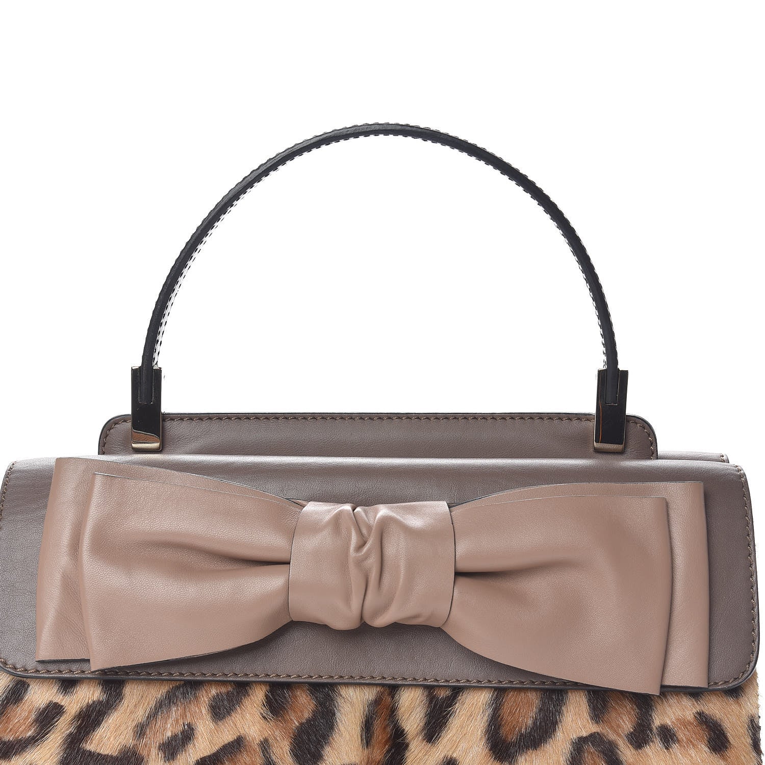 Valentino Garavani Calf Hair Leopard Print Aphrodite Bow Satchel 7 of 11