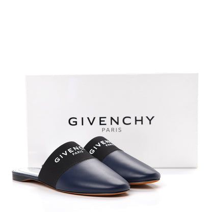 Givenchy Calfskin Bedford Logo Mule Slides 38.5 Navy Black 8 of 8