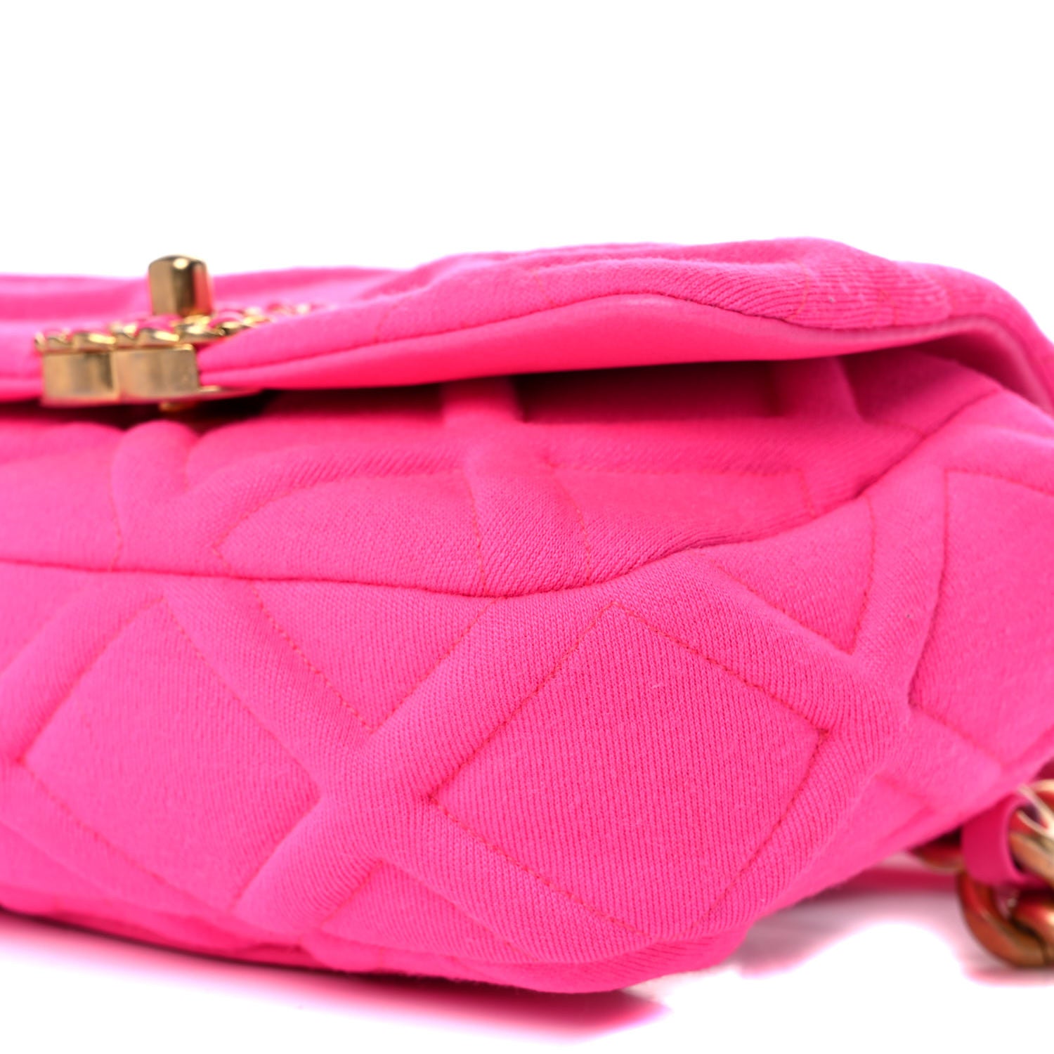 Chanel Jersey Quilted Chanel 19 Waist Bag Pink 8 of 10