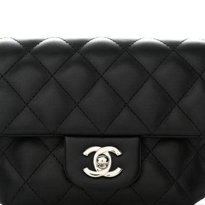 Chanel Calfskin Quilted CC Uniform Flap Belt Bag Black 9 of 12