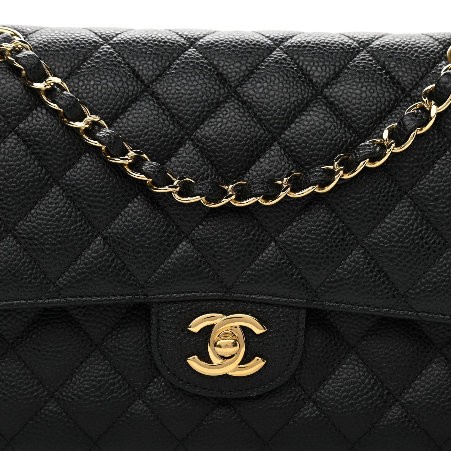 Chanel Caviar Quilted Medium Double Flap Black 7 of 10