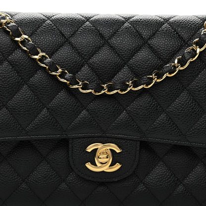 Chanel Caviar Quilted Medium Double Flap Black 7 of 10